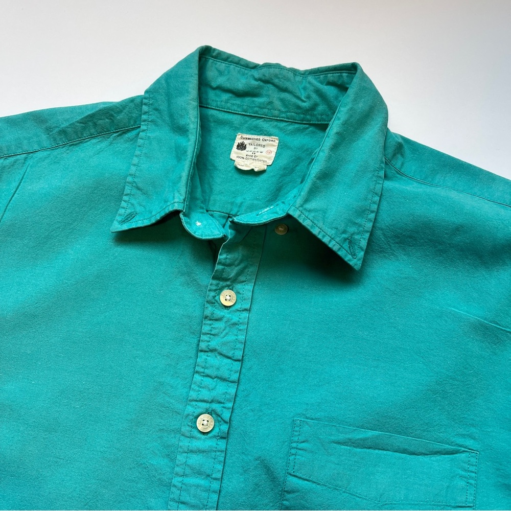 J Crew Sunwashed Oxford Long sleeve Men's Shirt Size Medium, 100% cotton